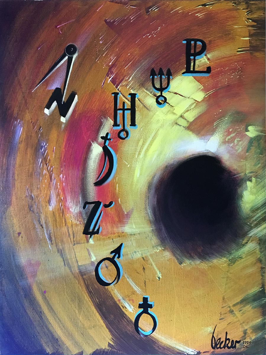 TABLEAU ÉNIGME Du ciel vient la lumière - 146 cm x 114 cm - Acrylique sur toile de Michel BECKER